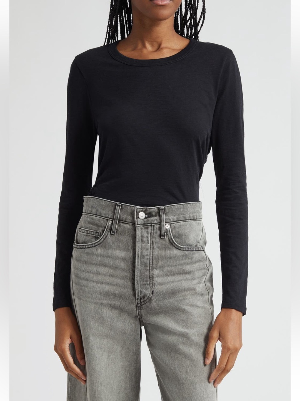 Veronica Beard Kisha Black Long Sleeve Top